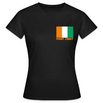 Côte d’Ivoire - T-shirt Femme - noir - Devant - AI Model Female 172 dark (172cm)