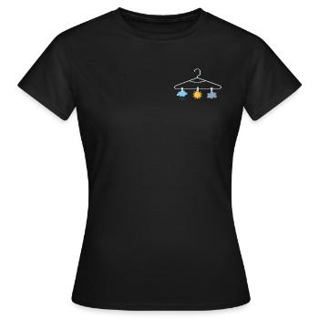 Wettervorhersage Aufhänger Weather Forecast Hanger - Frauen T-Shirt - Schwarz - Vorne - AI Model Female 172 dark (172cm)