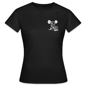 Développé couché Musculation Silhouette - T-shirt Femme - noir - Devant - AI Model Female 172 dark (172cm)