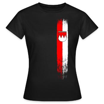 Franken Streifen vintage Motiv - Frauen T-Shirt - Schwarz - Vorne - AI Model Female 172 dark (172cm)