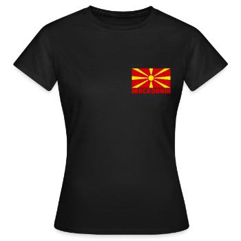 Macédoine - T-shirt Femme - noir - Devant - AI Model Female 172 dark (172cm)