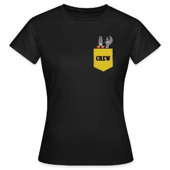 Handwerker Crew Hausbau Team Mannschaft Eigenheim - Frauen T-Shirt - Schwarz - Vorne - AI Model Female 172 dark (172cm)