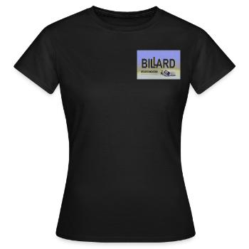 Billiards Design, Wall Art, Poster, Pool Billiards - Women's T-Shirt - black - Front - AI Model Female 172 dark (172cm)
