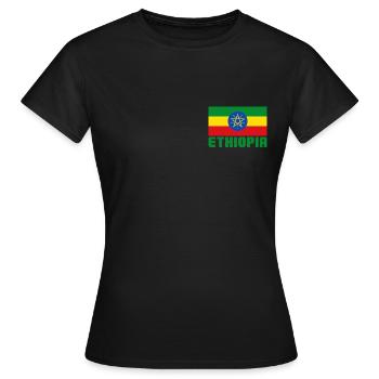 Ethiopie - T-shirt Femme - noir - Devant - AI Model Female 172 dark (172cm)