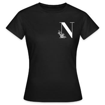 Lettre N - T-shirt Femme - noir - Devant - AI Model Female 172 dark (172cm)