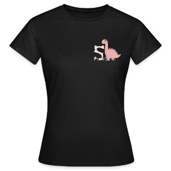 Lettre S - T-shirt Femme - noir - Devant - AI Model Female 172 dark (172cm)