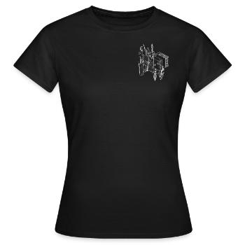 Gothic Alertness - Geometric Line Drawing - Women's T-Shirt - black - Front - AI Model Female 172 dark (172cm)