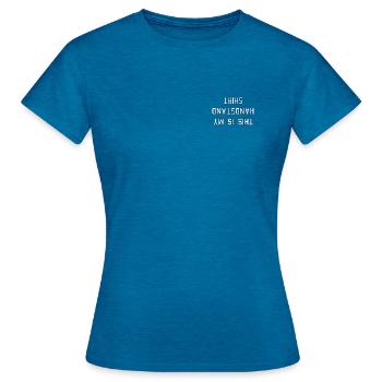 handstand shirt - Frauen T-Shirt - Antikblaues Saphir meliert - Vorne - AI Model Female 172 dark (172cm)