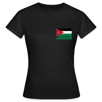 Jordanien - Frauen T-Shirt - Schwarz - Vorne - AI Model Female 172 dark (172cm)