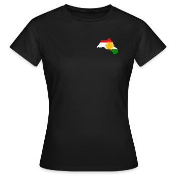 Kurdistan Gebiet Fahne - Frauen T-Shirt - Schwarz - Vorne - AI Model Female 172 dark (172cm)