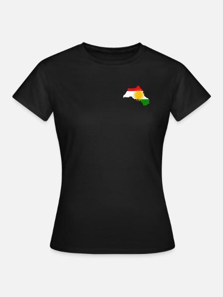 Kurdistan Gebiet Fahne - Dame-T-shirt - sort