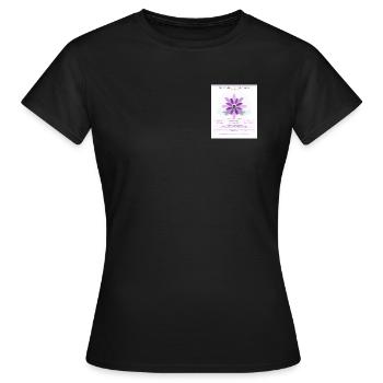 Fleur de Lotus et Spirale de Fibonacci - T-shirt Femme - noir - Devant - AI Model Female 172 dark (172cm)