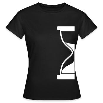 demi sablier - T-shirt Femme - noir - Devant - AI Model Female 172 dark (172cm)