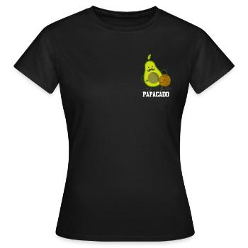 Papacado mit Sohn Tochter werdende Eltern - Frauen T-Shirt - Schwarz - Vorne - AI Model Female 172 dark (172cm)