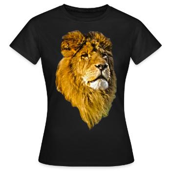 Lion - Frauen T-Shirt - Schwarz - Vorne - AI Model Female 172 dark (172cm)