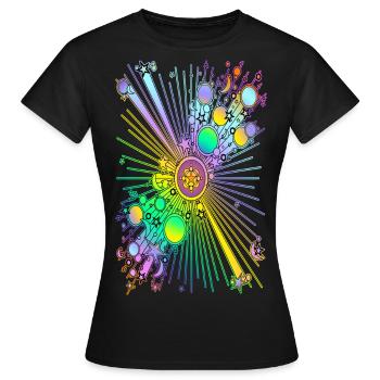 NEW UNIVERSE - Frauen T-Shirt - Schwarz - Vorne - AI Model Female 172 dark (172cm)