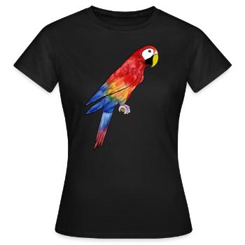 Perroquet Ara - Ara perroquet - T-shirt Femme - noir - Devant - AI Model Female 172 dark (172cm)
