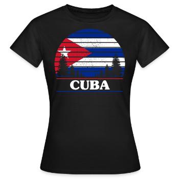 Cuba - T-shirt Femme - noir - Devant - AI Model Female 172 dark (172cm)