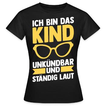 Daughter Son - Women's T-Shirt - black - Front - AI Model Female 172 dark (172cm)