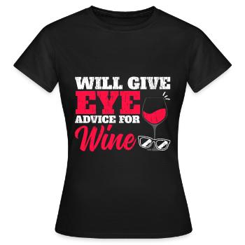 Devient consultation oculaire pour opticien optométriste en vin - T-shirt Femme - noir - Devant - AI Model Female 172 dark (172cm)