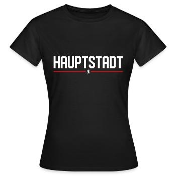 HAUPTSTADT BERLIN BÄR - Frauen T-Shirt - Schwarz - Vorne - AI Model Female 172 dark (172cm)
