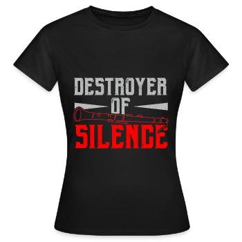 Destroyer le clarinettiste silencieux Instrumentiste - T-shirt Femme - noir - Devant - AI Model Female 172 dark (172cm)