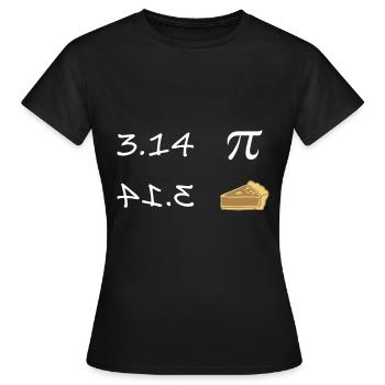 Pi - Pie - Women's T-Shirt - black - Front - AI Model Female 172 dark (172cm)