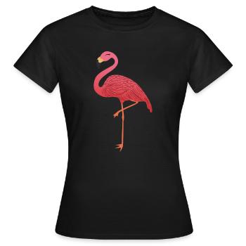 Flamingo Rosa Vogel Tierliebhaber Sommer Frauen Geschenk - Frauen T-Shirt - Schwarz - Vorne - AI Model Female 172 dark (172cm)