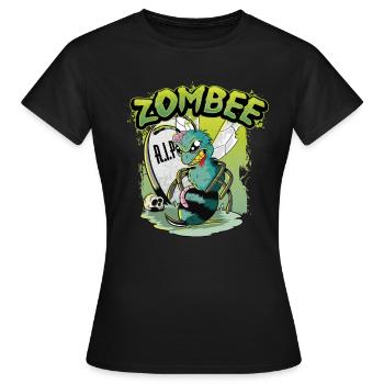 Cadeau de zombies d'abeilles Halloween - T-shirt Femme - noir - Devant - AI Model Female 172 dark (172cm)