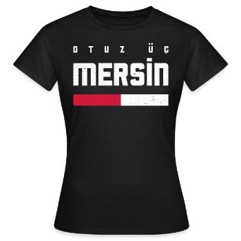 Mersin 33 Türkei Turkiye Geschenk Urlaub TR Türk - Frauen T-Shirt - Schwarz - Vorne - AI Model Female 172 dark (172cm)