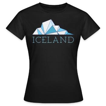 Island Eisberg Eisscholle Iceland Gletscher - Frauen T-Shirt - Schwarz - Vorne - AI Model Female 172 dark (172cm)