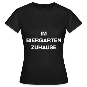 Biergarten Bier - Frauen T-Shirt - Schwarz - Vorne - AI Model Female 172 dark (172cm)