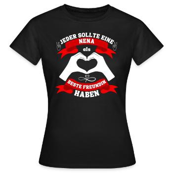 Beste Freundin Nena - Frauen T-Shirt - Schwarz - Vorne - AI Model Female 172 dark (172cm)