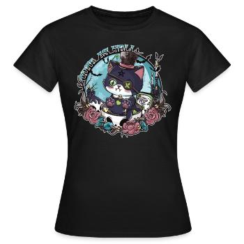 The awakening of Catleman Jack - Women's T-Shirt - black - Front - AI Model Female 172 dark (172cm)