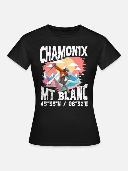 Chamonix Freestyle - Frauen T-Shirt - Schwarz