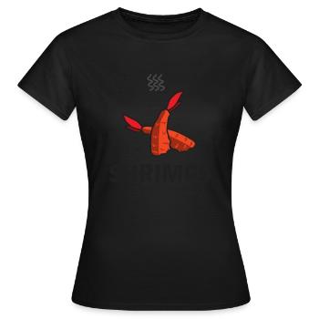 Crevettes crevettes crevettes - T-shirt Femme - noir - Devant - AI Model Female 172 dark (172cm)