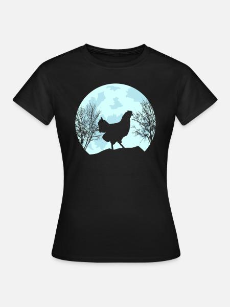 Kip kippen - Vrouwen T-shirt - zwart