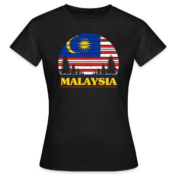 Malaisie - T-shirt Femme - noir - Devant - AI Model Female 172 dark (172cm)