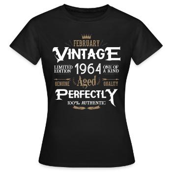 1964 born Legends Birthday - Women's T-Shirt - black - Front - AI Model Female 172 dark (172cm)