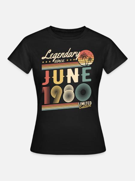 Limited Edition June 1980 - Dame-T-shirt - sort