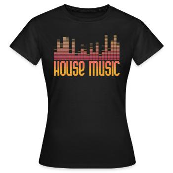 Musique house - T-shirt Femme - noir - Devant - AI Model Female 172 dark (172cm)