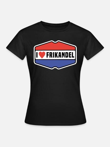 Frikandel Ich Liebe Frikandellen - Frauen T-Shirt - Schwarz