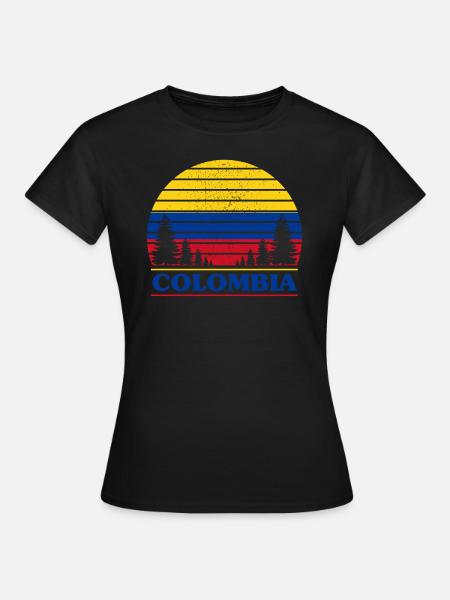Kolumbien - Frauen T-Shirt - Schwarz