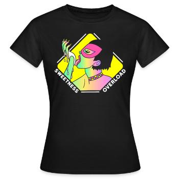 EROTIC SEXY GIRL SWEETNESS OVERLOAD - Frauen T-Shirt - Schwarz - Vorne - AI Model Female 172 dark (172cm)