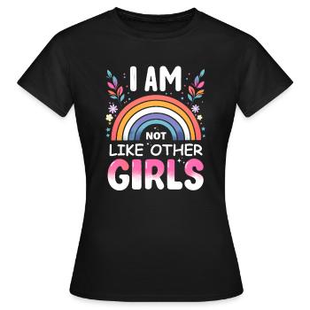 Je ne suis pas comme les autres filles - T-shirt Femme - noir - Devant - AI Model Female 172 dark (172cm)