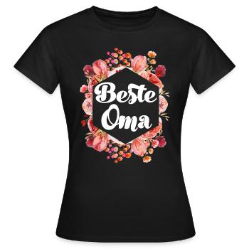 Beste Oma der Welt Großmutter Omi Rentnerin Rente - Frauen T-Shirt - Schwarz - Vorne - AI Model Female 172 dark (172cm)