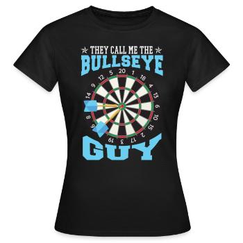 Bullseye Guy Darts - T-shirt Femme - noir - Devant - AI Model Female 172 dark (172cm)