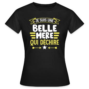 Belle-Mère Amusante - T-shirt Femme - noir - Devant - AI Model Female 172 dark (172cm)