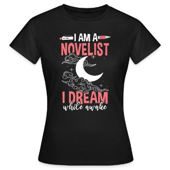 Je suis romancier - T-shirt Femme - noir - Devant - AI Model Female 172 dark (172cm)