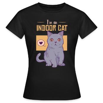 Ich bin eine Hauskatze - Frauen T-Shirt - Schwarz - Vorne - AI Model Female 172 dark (172cm)